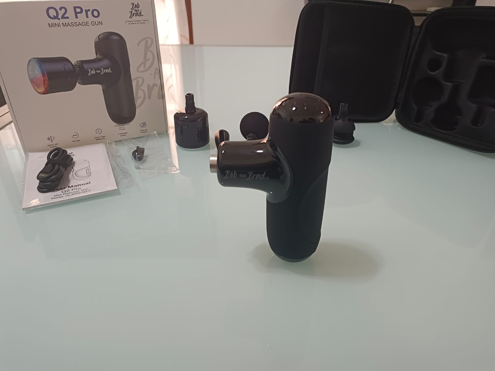 Recensione Mini Pistola Massaggiante Bob and Brad Q2 Pro: Sollievo muscolare portatile con terapia del calore